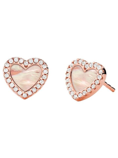 michael kors ohrstecker rosegold herz